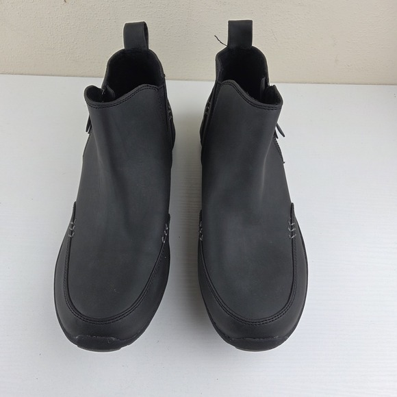 Skechers Vegan Reggae Fest 2.0 Zip On Ankle Boots Shoes Black Gray Women's 11 - Picture 4 of 14